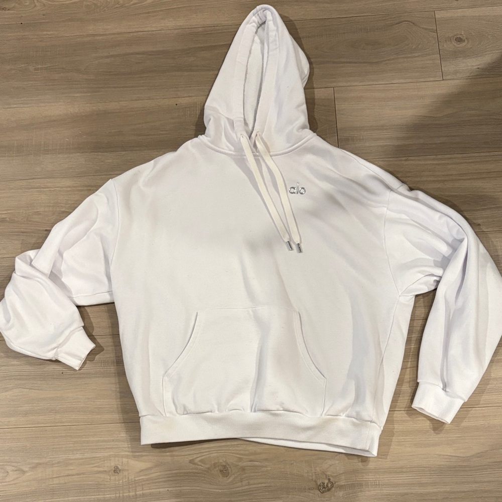 ALO Yoga Classic White Hoodie